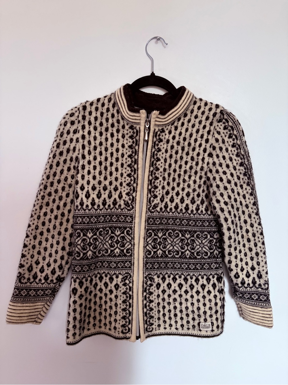 Dale of Norway Wool Nordic Full Zip-up Sweater - Small